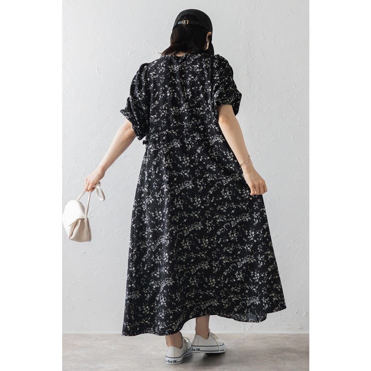 ウエストドロストリボン花柄ワンピース 77-003821 | BONJOUR SAGAN | 詳細画像42 