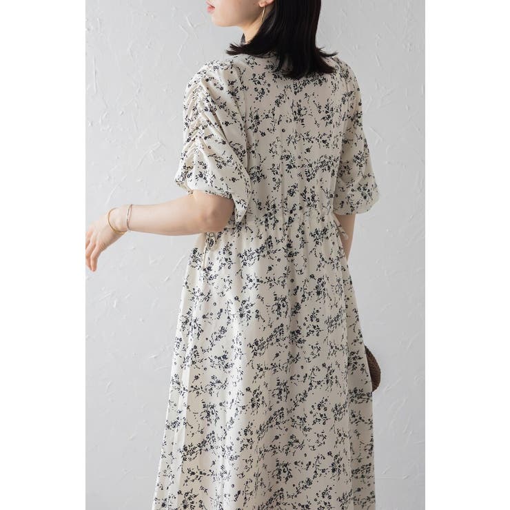 ウエストドロストリボン花柄ワンピース 77-003821 | BONJOUR SAGAN | 詳細画像48 