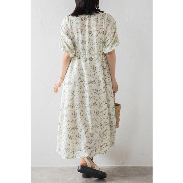 ウエストドロストリボン花柄ワンピース 77-003821 | BONJOUR SAGAN | 詳細画像56 