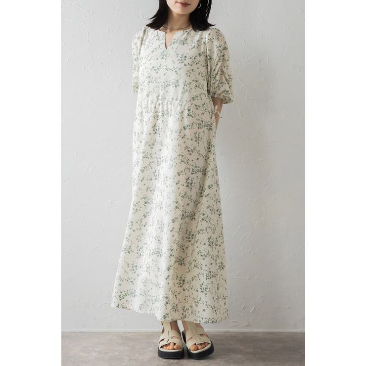 ウエストドロストリボン花柄ワンピース 77-003821 | BONJOUR SAGAN | 詳細画像58 