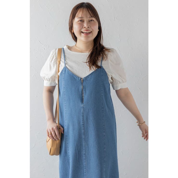 フロントジップデニムキャミワンピース 77-003823 | BONJOUR SAGAN | 詳細画像2 