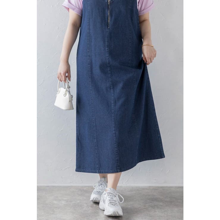 フロントジップデニムキャミワンピース 77-003823 | BONJOUR SAGAN | 詳細画像8 