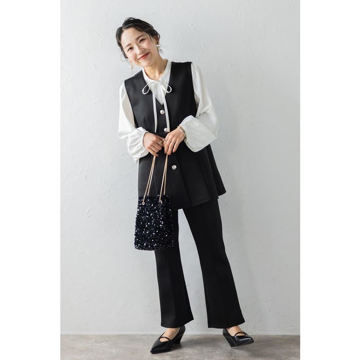 ダンボールポンチペプラムベスト 77-003825 | BONJOUR SAGAN | 詳細画像6 