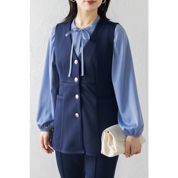 ダンボールポンチペプラムベスト 77-003825 | BONJOUR SAGAN | 詳細画像23 