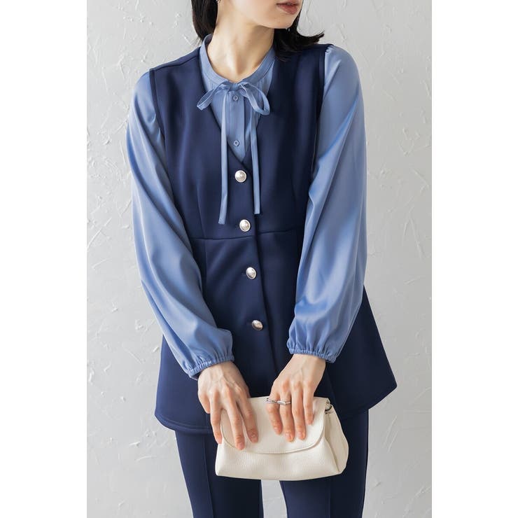 ダンボールポンチペプラムベスト 77-003825 | BONJOUR SAGAN | 詳細画像29 