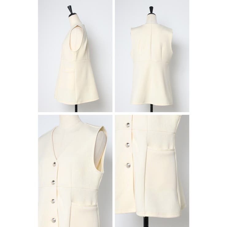 ダンボールポンチペプラムベスト 77-003825 | BONJOUR SAGAN | 詳細画像48 