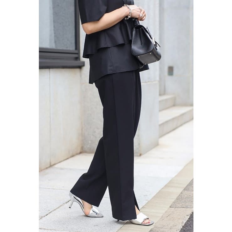 袖タックペプラムブラウス×フロントスリットパンツセットアップ 77 003835 | BONJOUR SAGAN | 詳細画像8 