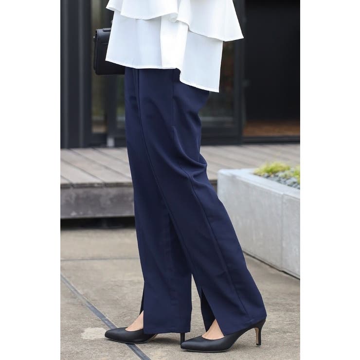 袖タックペプラムブラウス×フロントスリットパンツセットアップ 77 003835 | BONJOUR SAGAN | 詳細画像24 