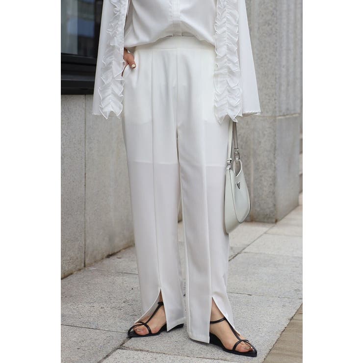 オーガンジードッキングケープブラウス×フロントスリットパンツセットアップ 77 … | BONJOUR SAGAN | 詳細画像10 