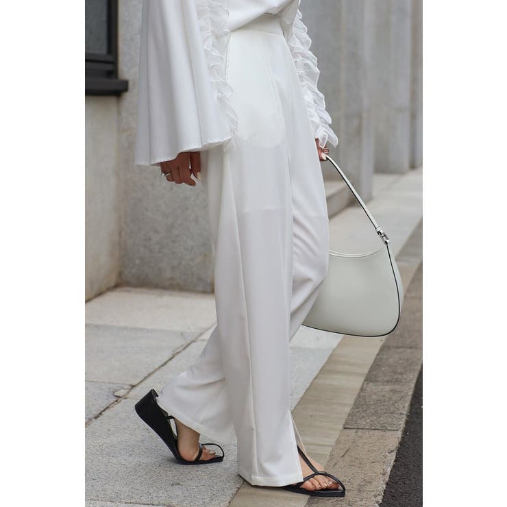 オーガンジードッキングケープブラウス×フロントスリットパンツセットアップ 77 … | BONJOUR SAGAN | 詳細画像11 