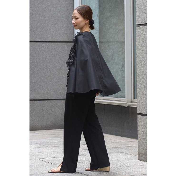 オーガンジードッキングケープブラウス×フロントスリットパンツセットアップ 77 … | BONJOUR SAGAN | 詳細画像20 