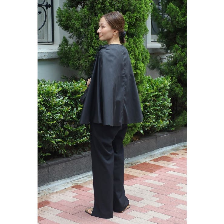 オーガンジードッキングケープブラウス×フロントスリットパンツセットアップ 77 … | BONJOUR SAGAN | 詳細画像27 