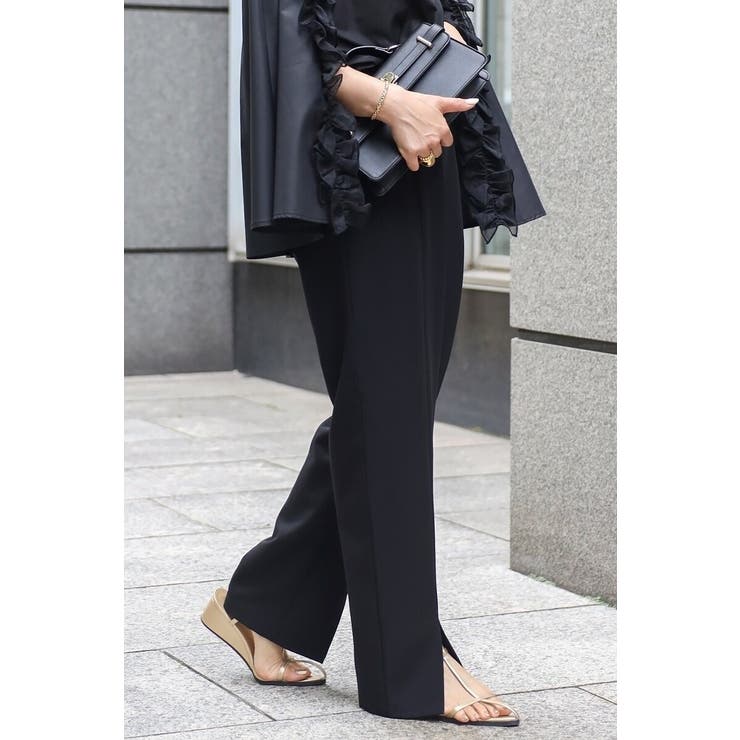 オーガンジードッキングケープブラウス×フロントスリットパンツセットアップ 77 … | BONJOUR SAGAN | 詳細画像30 