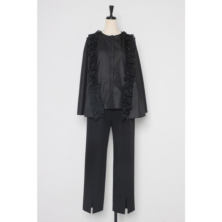 オーガンジードッキングケープブラウス×フロントスリットパンツセットアップ 77 … | BONJOUR SAGAN | 詳細画像35 