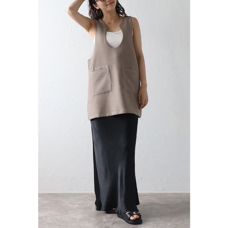 ウェーブネックチュニックベスト 77-003839 | BONJOUR SAGAN | 詳細画像1 