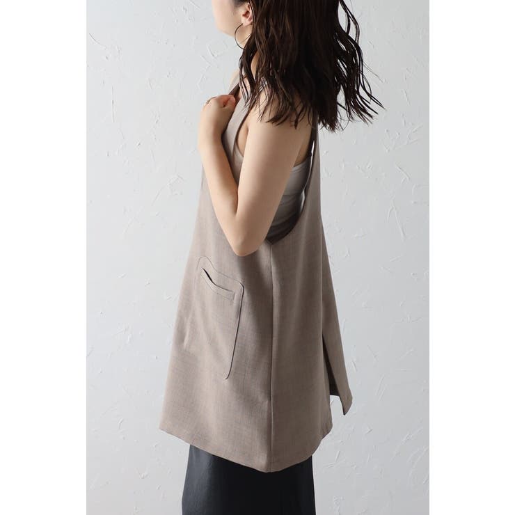 ウェーブネックチュニックベスト 77-003839 | BONJOUR SAGAN | 詳細画像2 