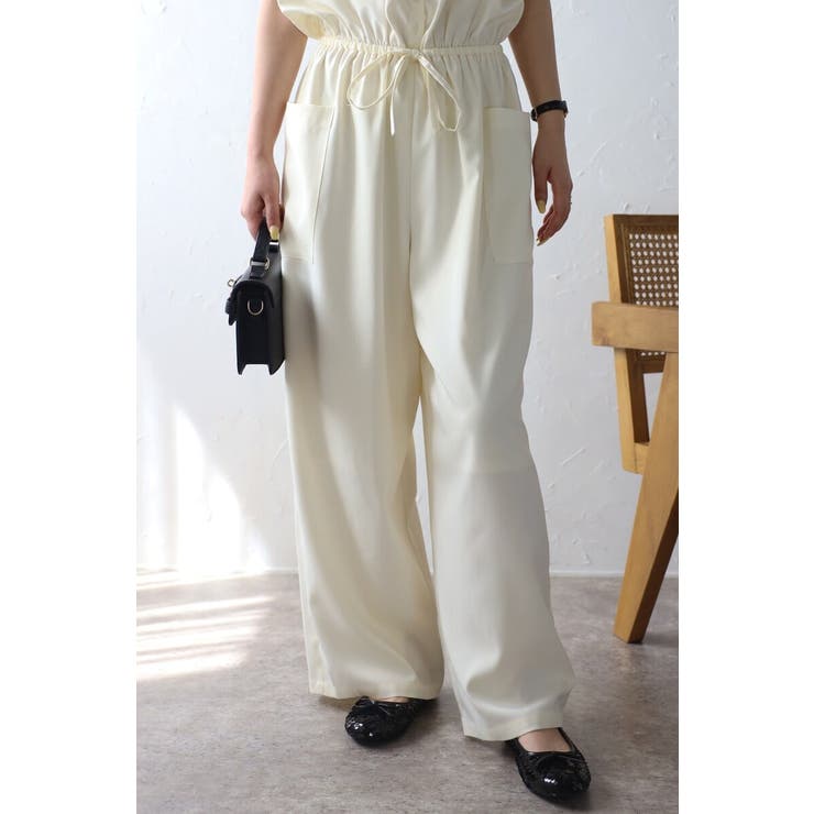 ウエストドロストノースリーブVネックオールインワン 77-003840 | BONJOUR SAGAN | 詳細画像2 