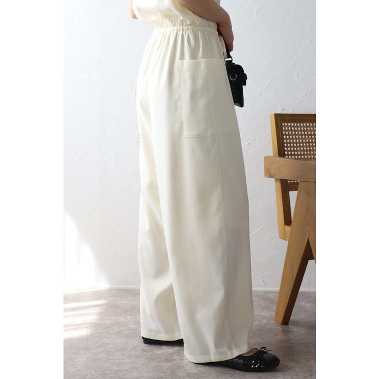 ウエストドロストノースリーブVネックオールインワン 77-003840 | BONJOUR SAGAN | 詳細画像5 