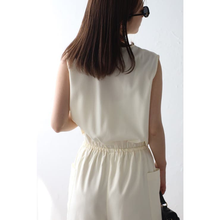 ウエストドロストノースリーブVネックオールインワン 77-003840 | BONJOUR SAGAN | 詳細画像7 