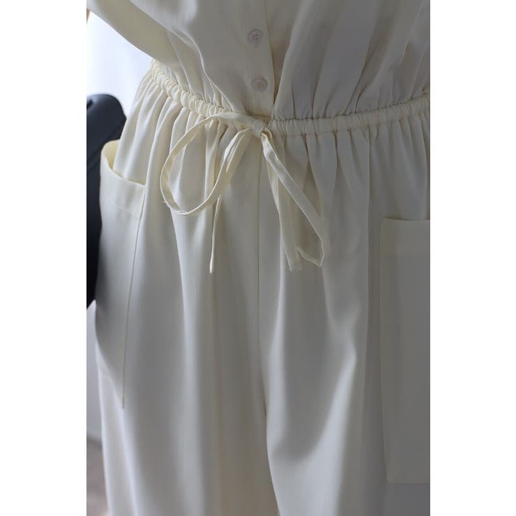 ウエストドロストノースリーブVネックオールインワン 77-003840 | BONJOUR SAGAN | 詳細画像10 