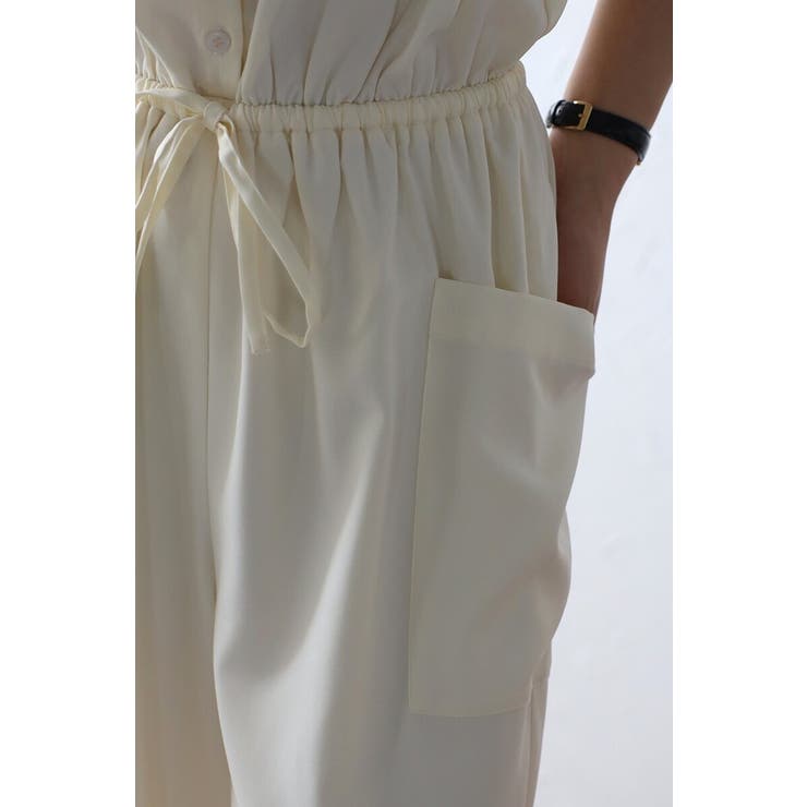 ウエストドロストノースリーブVネックオールインワン 77-003840 | BONJOUR SAGAN | 詳細画像11 