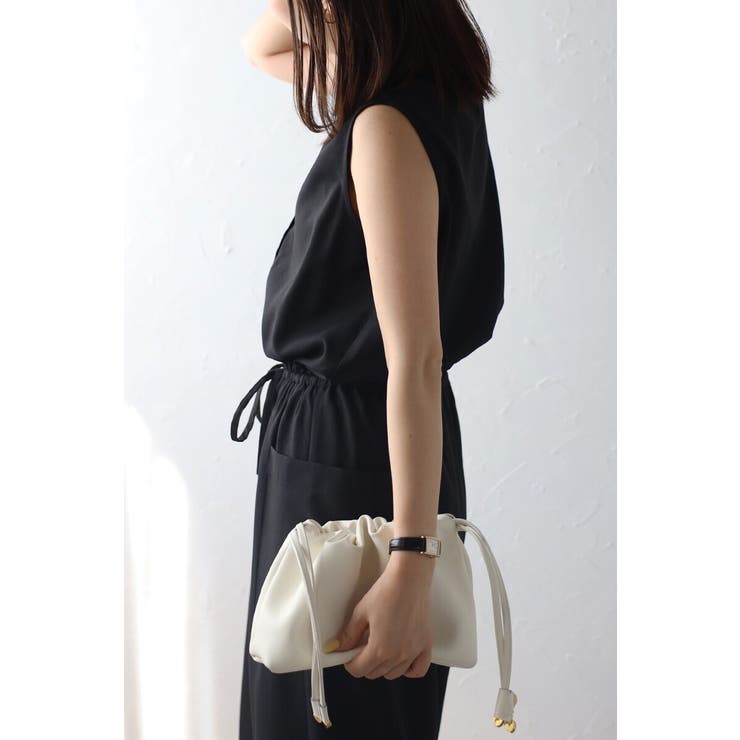 ウエストドロストノースリーブVネックオールインワン 77-003840 | BONJOUR SAGAN | 詳細画像16 