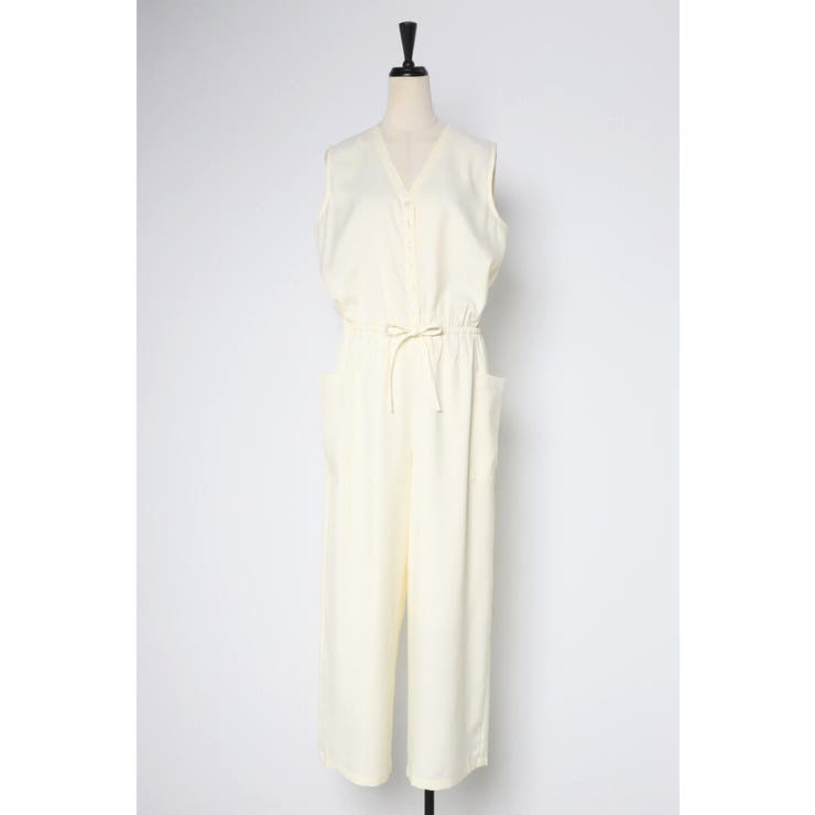 ウエストドロストノースリーブVネックオールインワン 77-003840 | BONJOUR SAGAN | 詳細画像22 