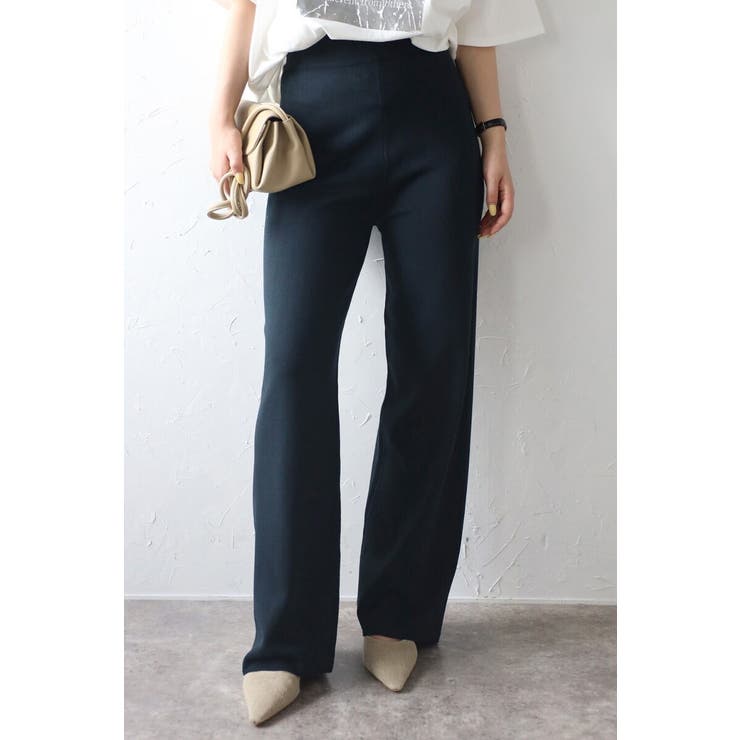 DARK-NAVY | サマーニットイージーパンツ 77-003842 | BONJOUR SAGAN