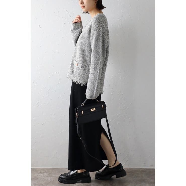 Vネックサマーツイードプルオーバー 77-003863 | BONJOUR SAGAN | 詳細画像5 