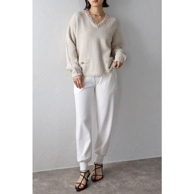 Vネックサマーツイードプルオーバー 77-003863 | BONJOUR SAGAN | 詳細画像11 