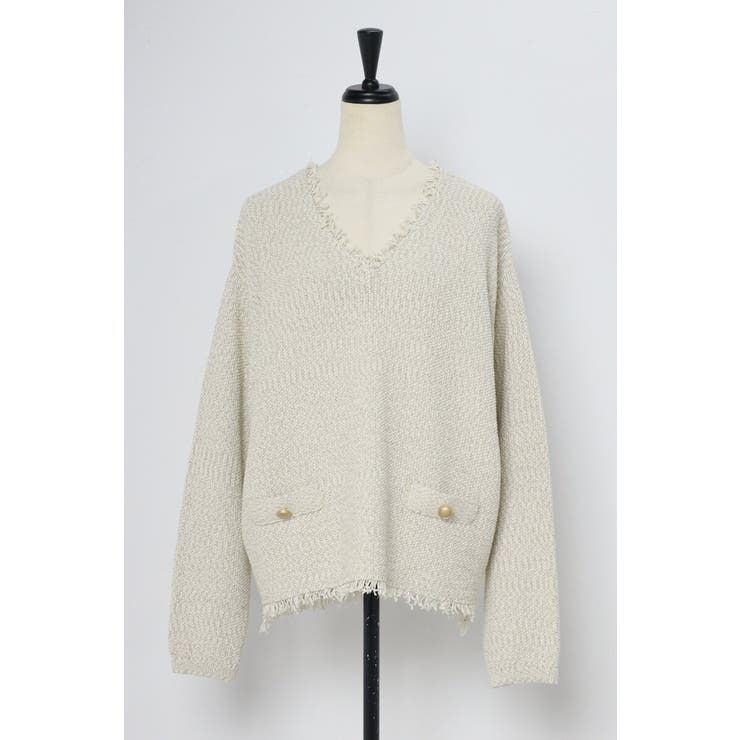 Vネックサマーツイードプルオーバー 77-003863 | BONJOUR SAGAN | 詳細画像23 