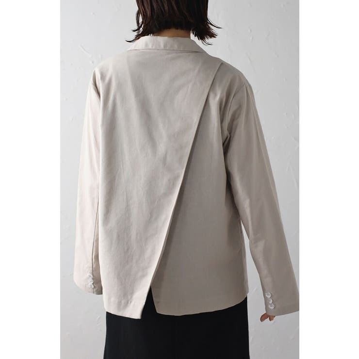 LIGHT-BEIGE | バックデザインジャケット 77-003865 | BONJOUR SAGAN