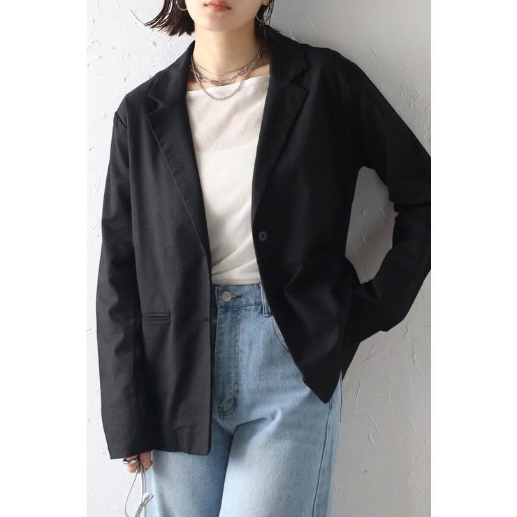 BLACK | バックデザインジャケット 77-003865 | BONJOUR SAGAN