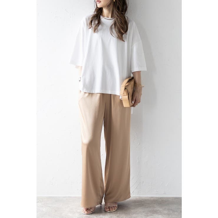 ビッグシルエット前後差Tシャツ 77-003873 | BONJOUR SAGAN | 詳細画像2 