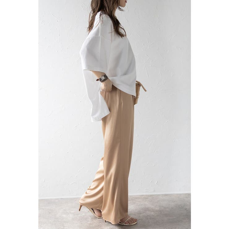 ビッグシルエット前後差Tシャツ 77-003873 | BONJOUR SAGAN | 詳細画像4 