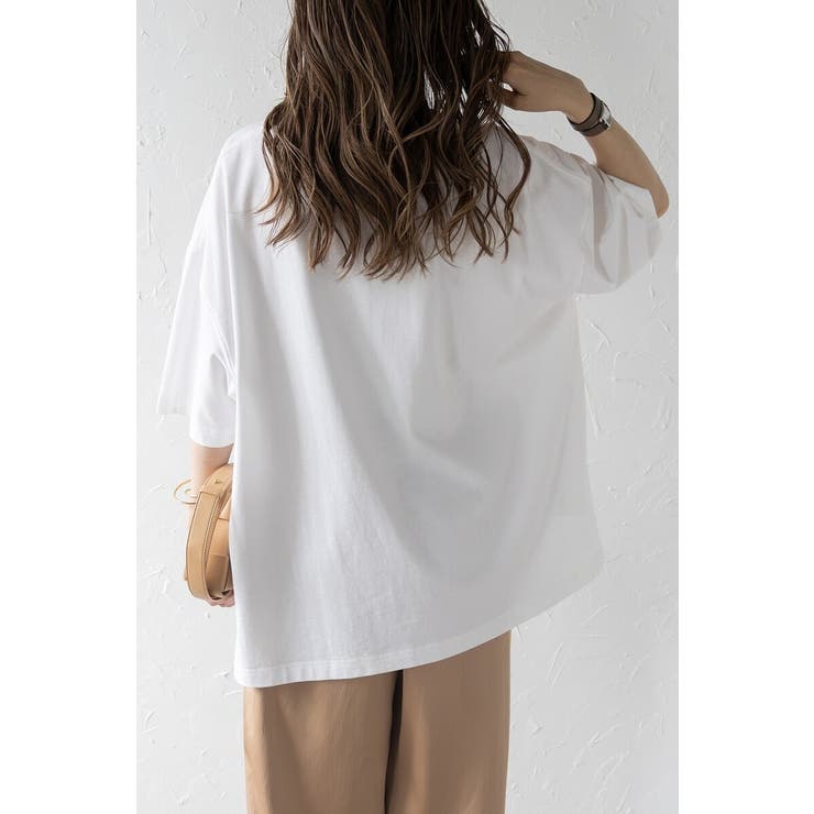 ビッグシルエット前後差Tシャツ 77-003873 | BONJOUR SAGAN | 詳細画像5 