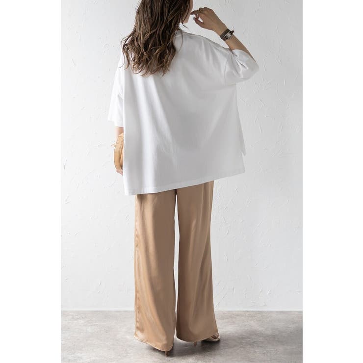 ビッグシルエット前後差Tシャツ 77-003873 | BONJOUR SAGAN | 詳細画像6 