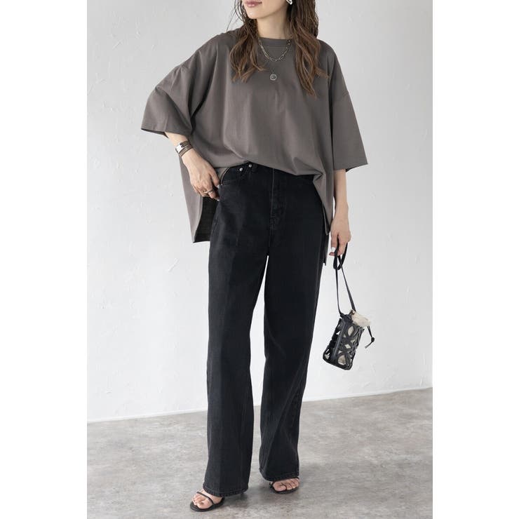 ビッグシルエット前後差Tシャツ 77-003873 | BONJOUR SAGAN | 詳細画像10 