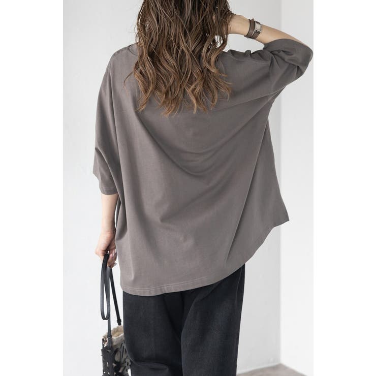 ビッグシルエット前後差Tシャツ 77-003873 | BONJOUR SAGAN | 詳細画像13 