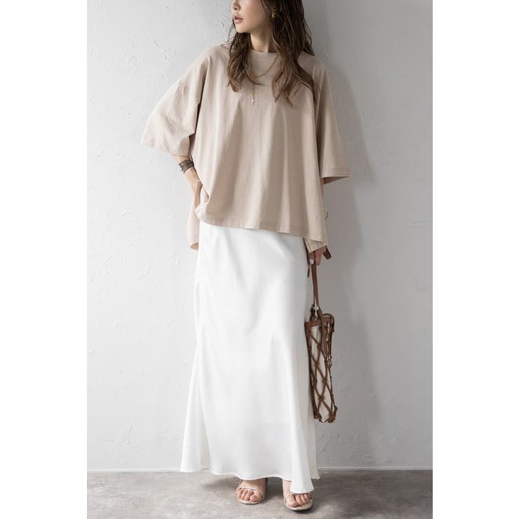 ビッグシルエット前後差Tシャツ 77-003873 | BONJOUR SAGAN | 詳細画像16 