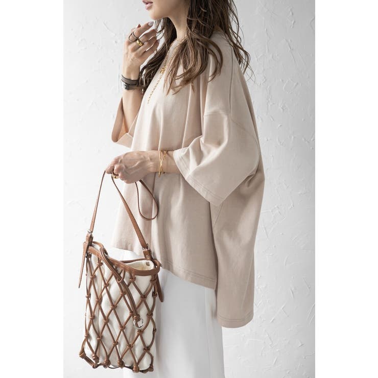 ビッグシルエット前後差Tシャツ 77-003873 | BONJOUR SAGAN | 詳細画像17 