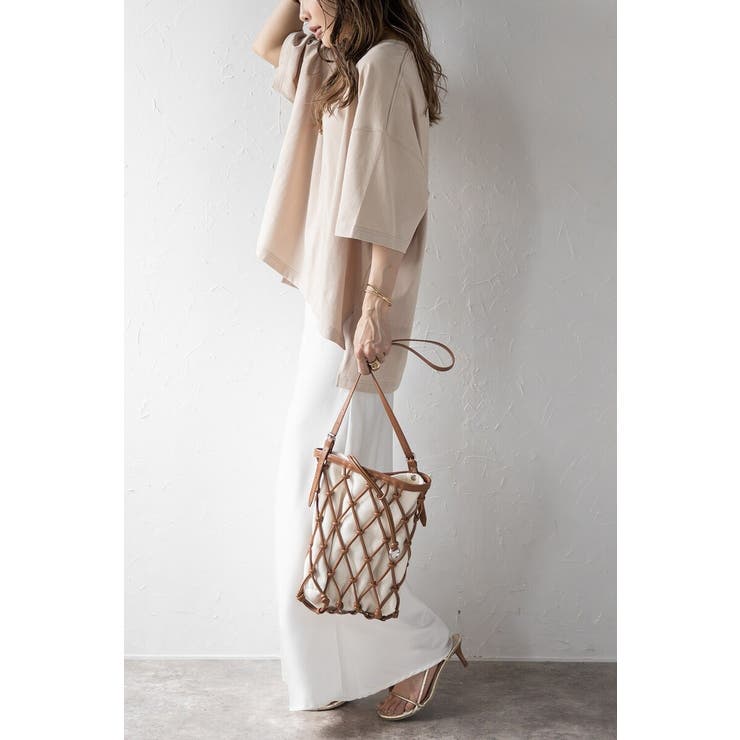 ビッグシルエット前後差Tシャツ 77-003873 | BONJOUR SAGAN | 詳細画像18 