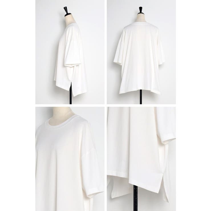 ビッグシルエット前後差Tシャツ 77-003873 | BONJOUR SAGAN | 詳細画像24 