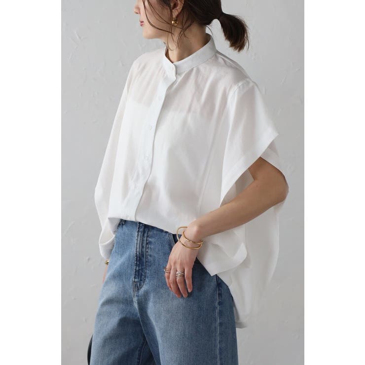 OFF-WHITE | バンドカラースクエアポンチョシャツ  77-003892 | BONJOUR SAGAN