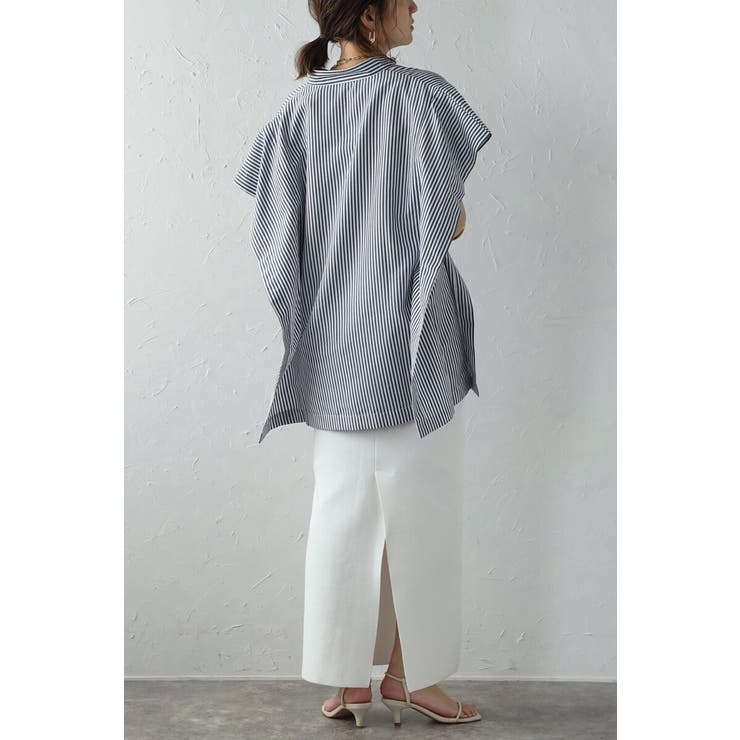 バンドカラースクエアポンチョシャツ  77-003892 | BONJOUR SAGAN | 詳細画像6 