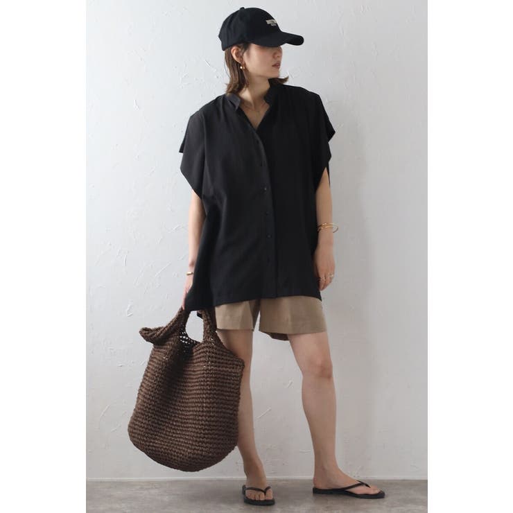 バンドカラースクエアポンチョシャツ  77-003892 | BONJOUR SAGAN | 詳細画像18 