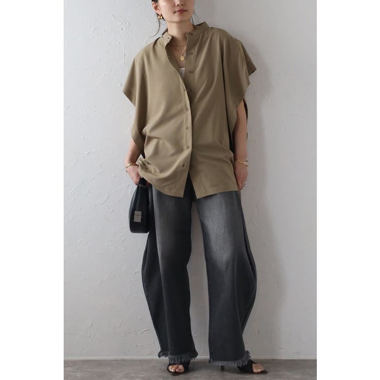 バンドカラースクエアポンチョシャツ  77-003892 | BONJOUR SAGAN | 詳細画像24 