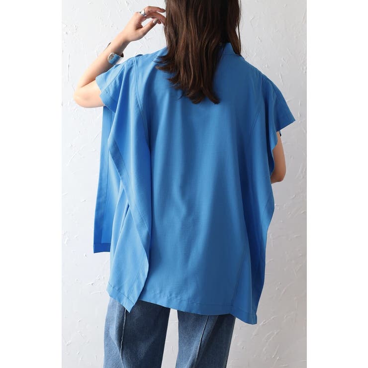 バンドカラースクエアポンチョシャツ  77-003892 | BONJOUR SAGAN | 詳細画像34 