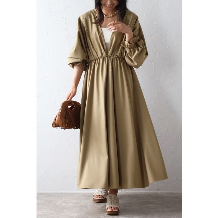 前後2WAYキャンディースリーブディープVワンピース 77-003894 | BONJOUR SAGAN | 詳細画像2 