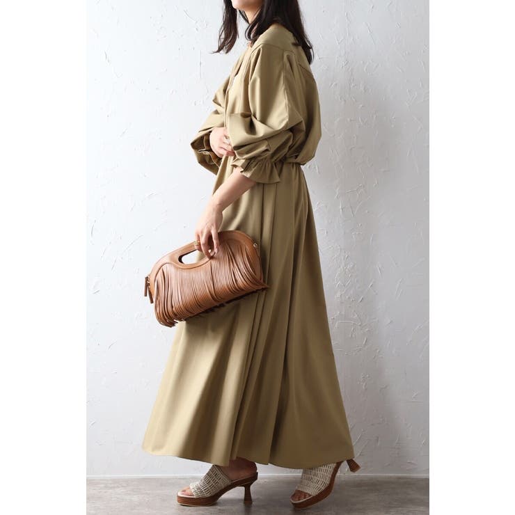 前後2WAYキャンディースリーブディープVワンピース 77-003894 | BONJOUR SAGAN | 詳細画像3 